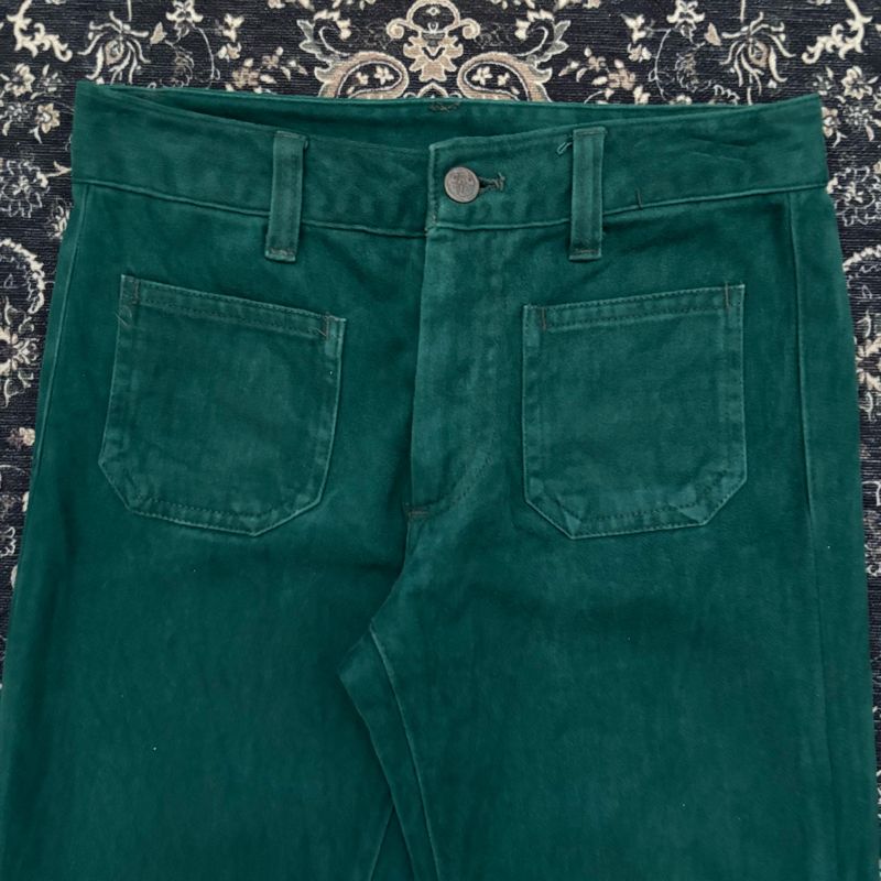 Green Pine Flared Cutbray Pants, foto 3