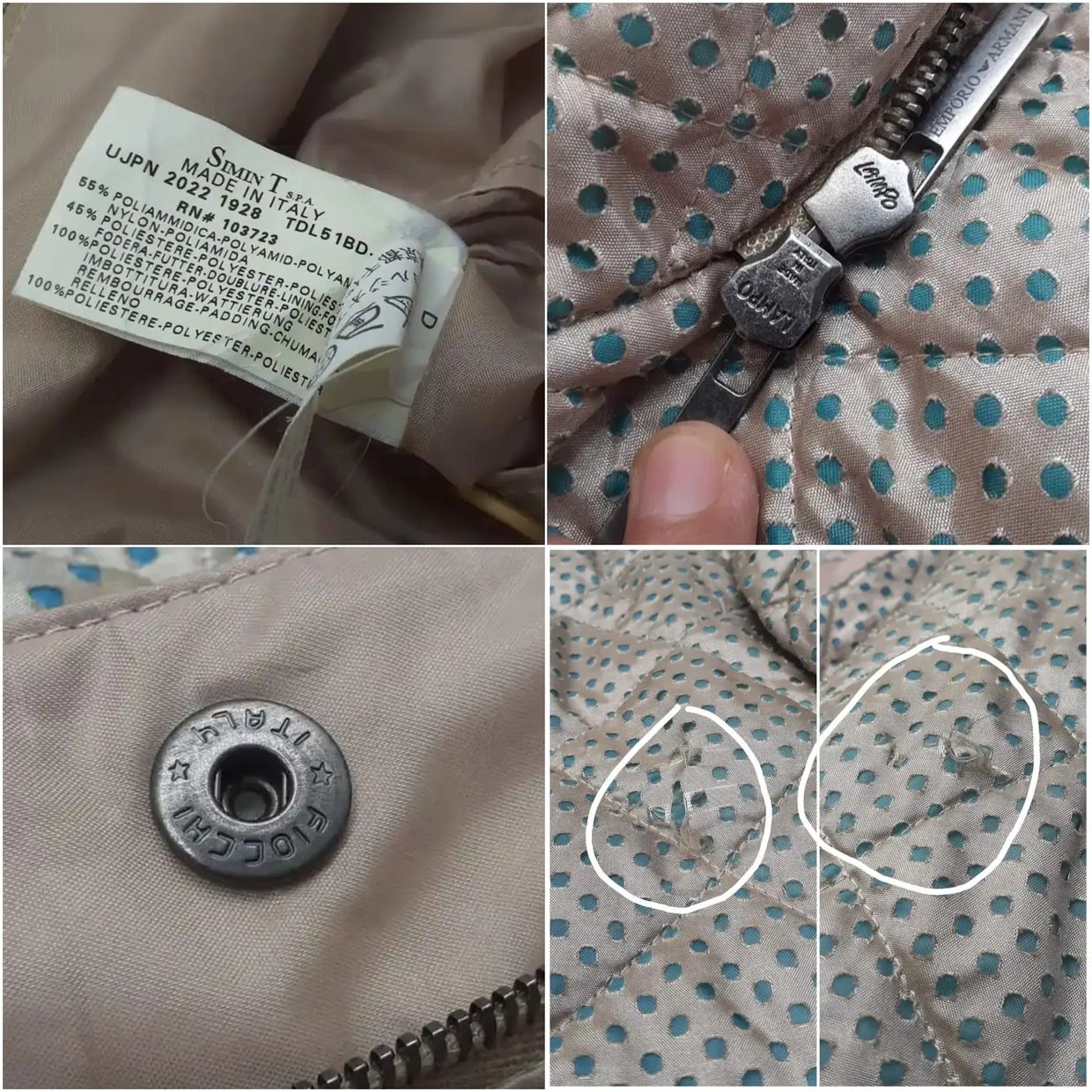 Item(s): Vintage Emporio Armani Dot Puffer, foto 5