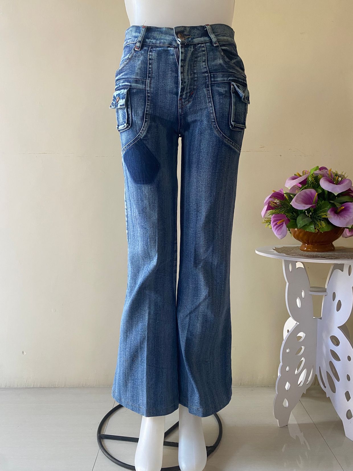 Vintage Casual Wanita navy