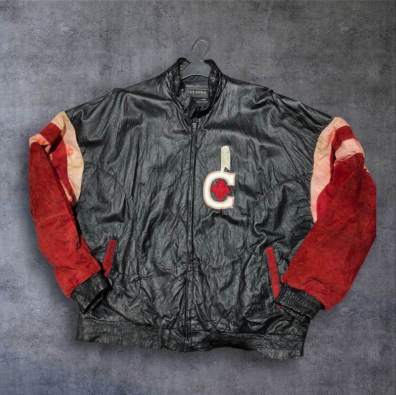 Vintage leather jacket boxy, foto 2