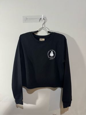 Pull & Bear Cropped Sweater Hitam