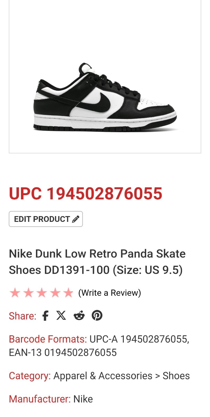 Nike dunk low retro Panda, foto 6