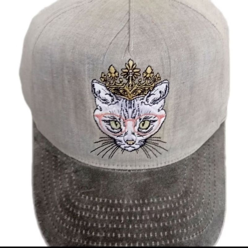 Topi Logo Kucing Lucu Premier Original Second Abu-abu, foto 2