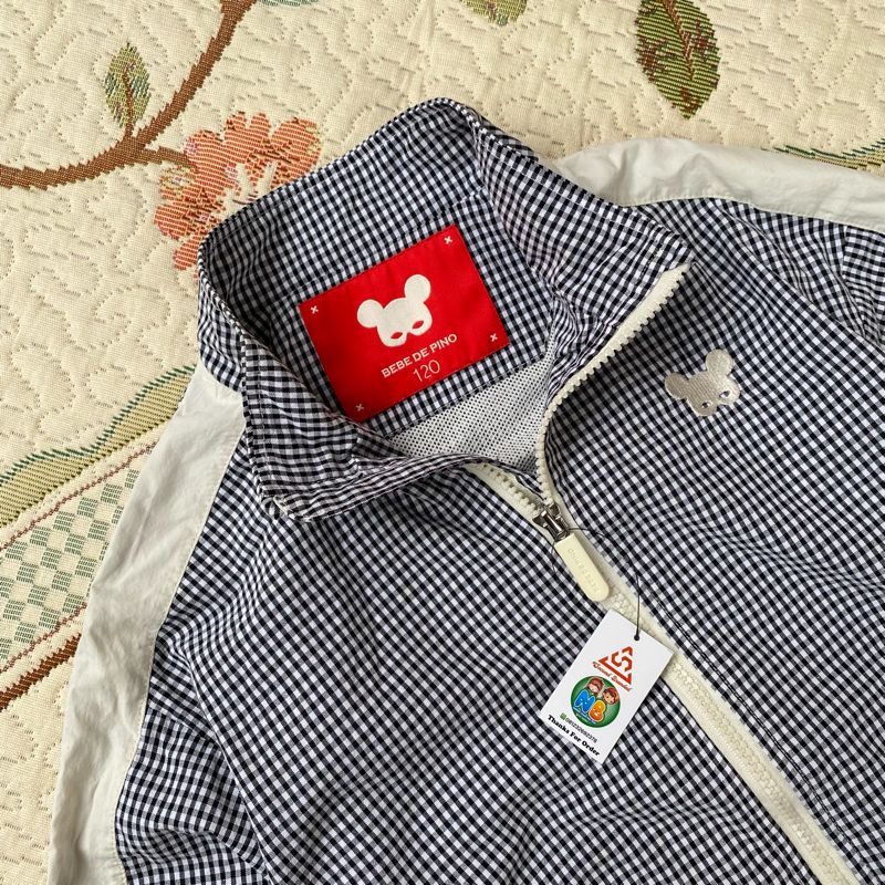 Jacket casual anak bebedepino hitam putih cakep, foto 3