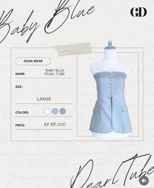 Baby blue pearl tube