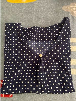 Atasan / Blouse Polkadot List Merah V Neck