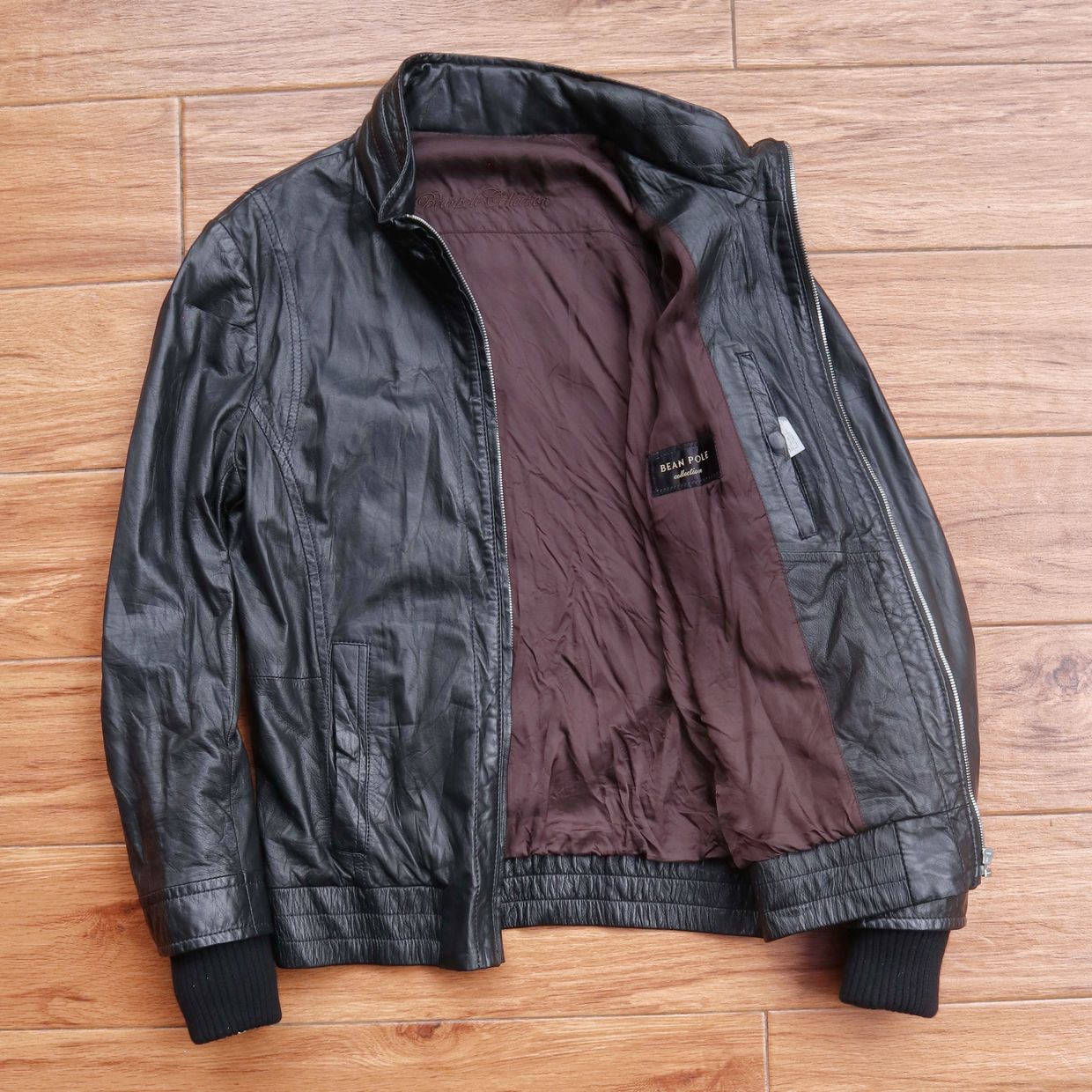 Beanpole Biker Casual Leather jacket Pria black, foto 2