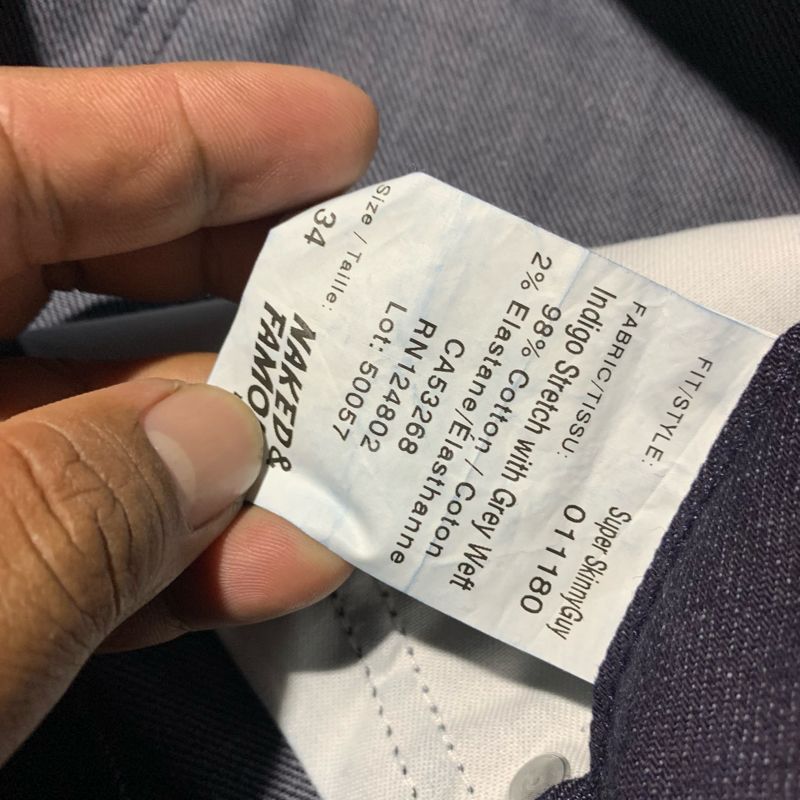 Naked & Famous Indigo Stretch Grey Weft, foto 7