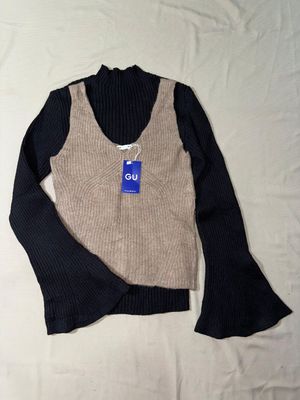 Blouse one set vest