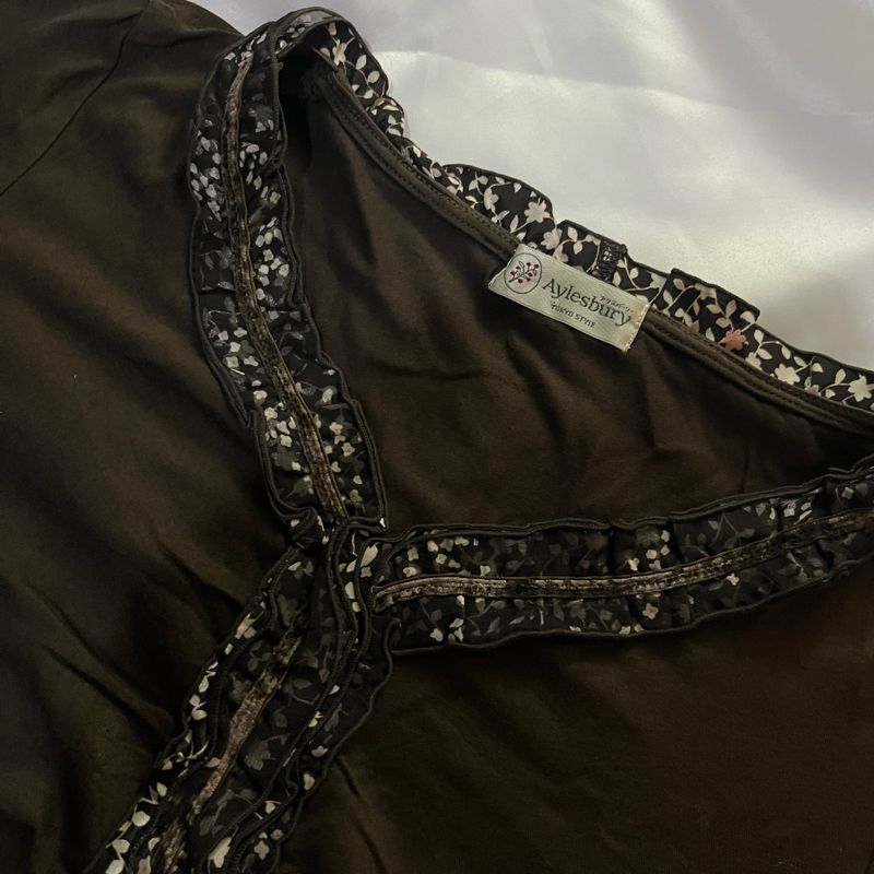 brown 3/4 sleeve blouse, foto 4