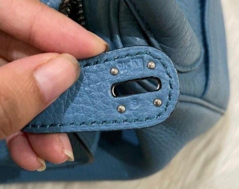 Hermes Lindy 30 Blue Leather Shoulder bag, foto 4