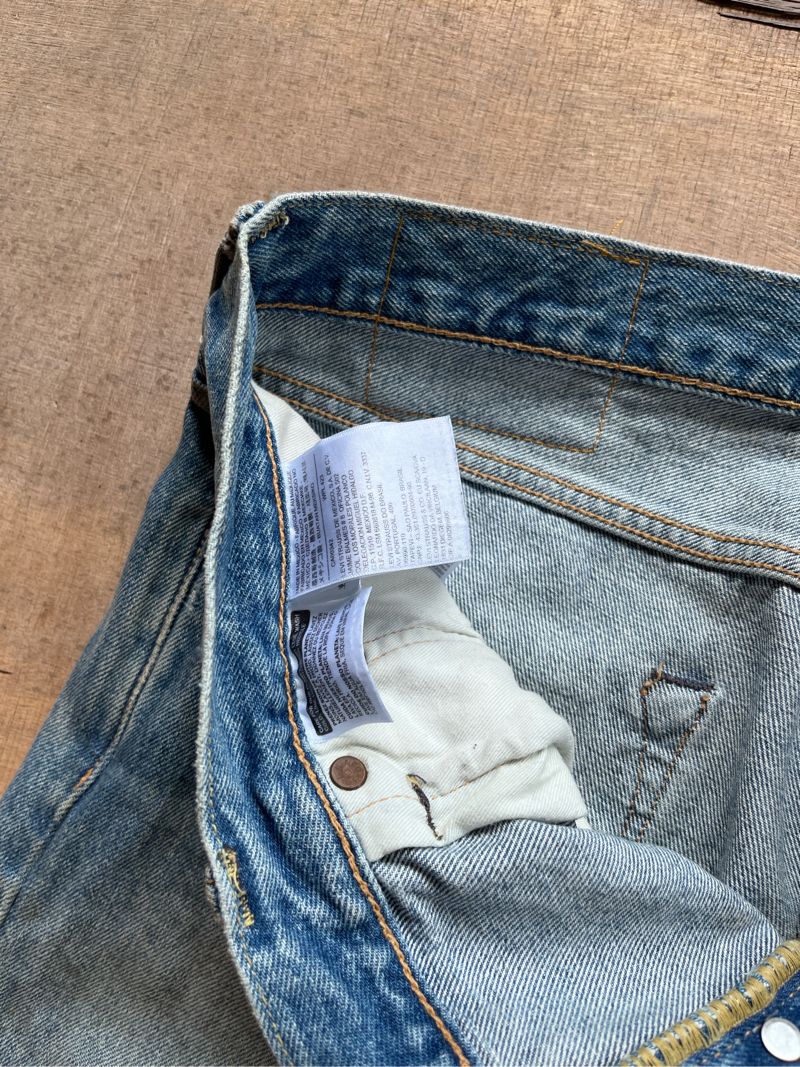 Longpants Jeans Levis 501 Ripped Slim Second Original, foto 4