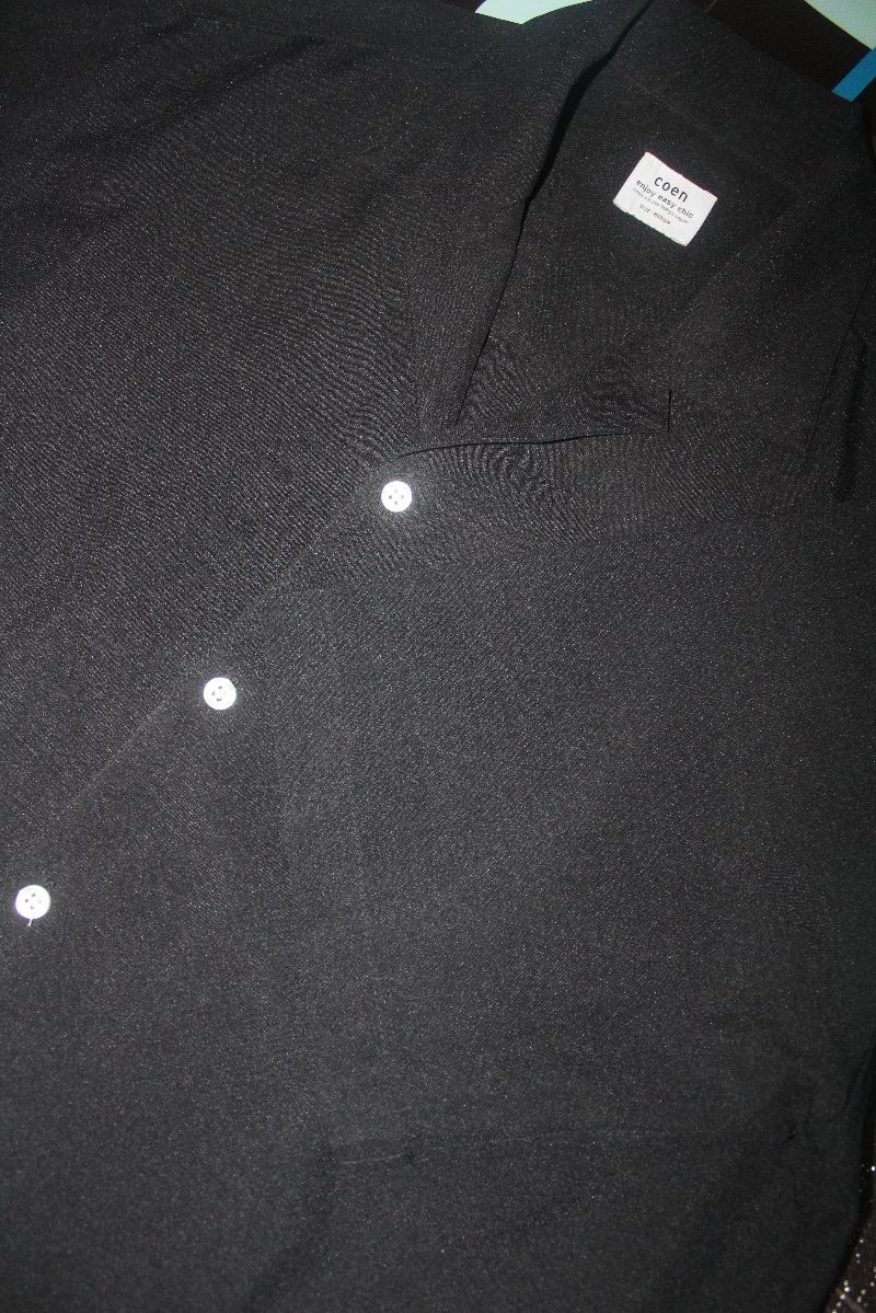 Kemeja Open Collar Black COEN JAPAN, foto 5