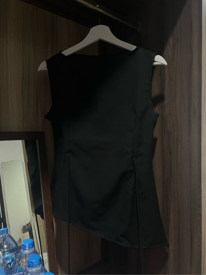 atasan hitam casual, foto 2
