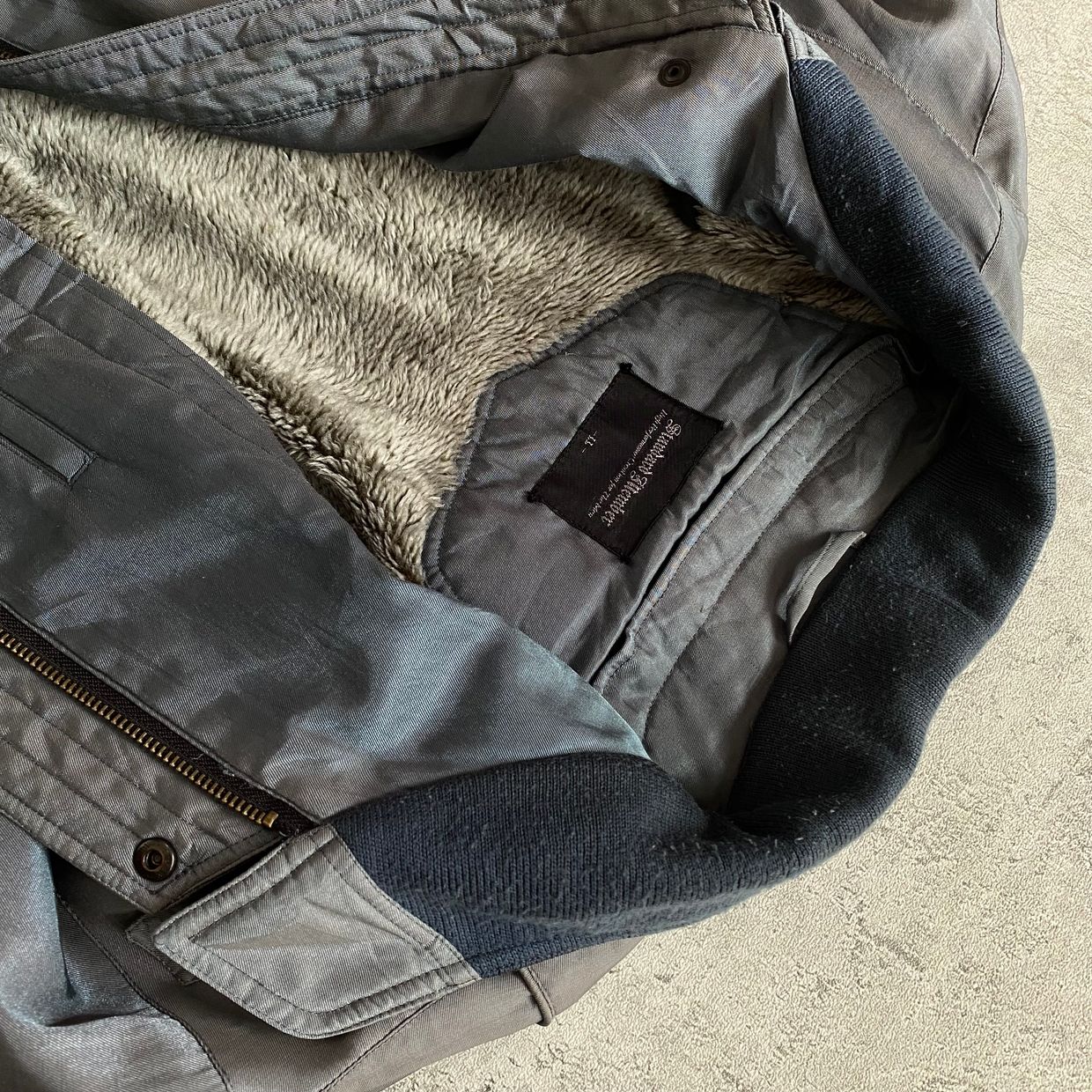 Vintage Casual Bomber jacket Pria silver gray, foto 3