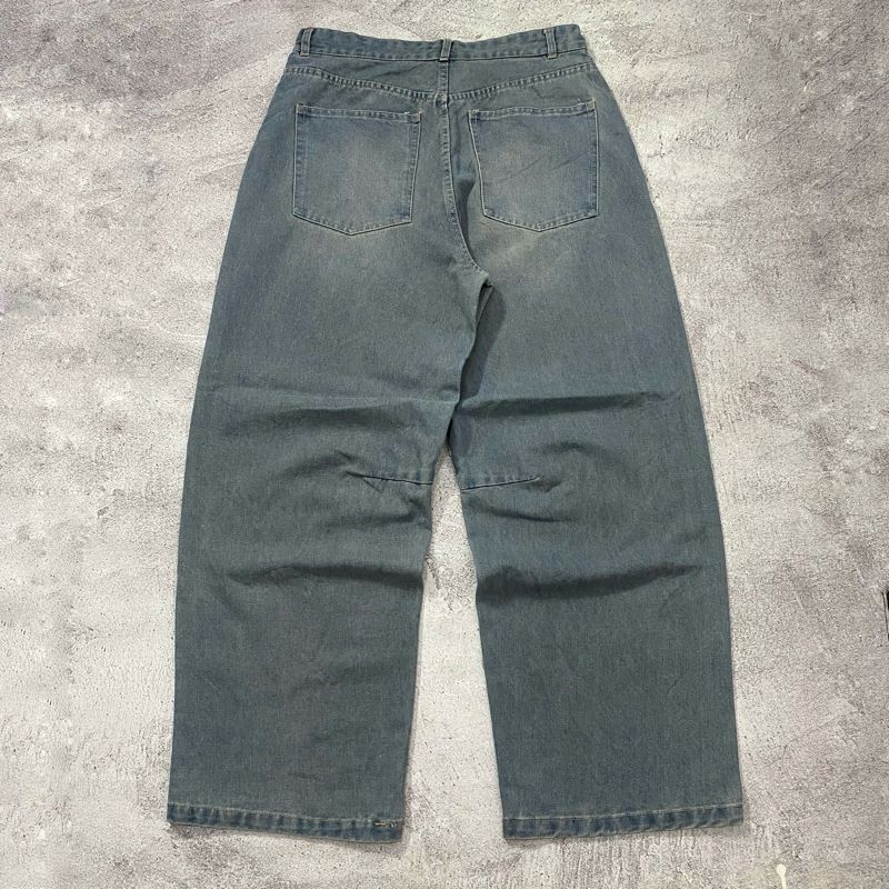 Blank Baggy washed blue jeans, foto 6