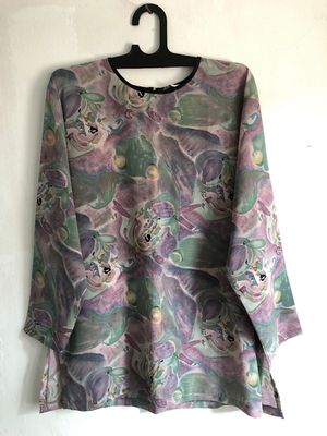 Blouse abstrak marble / blouse pink / tunik hijab