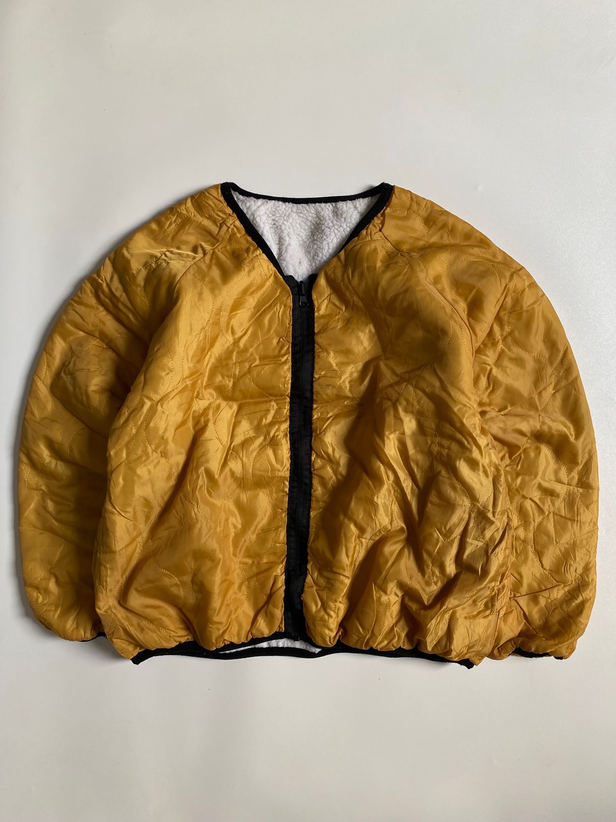 Vintage Streetwear Puffer jacket Wanita yellow