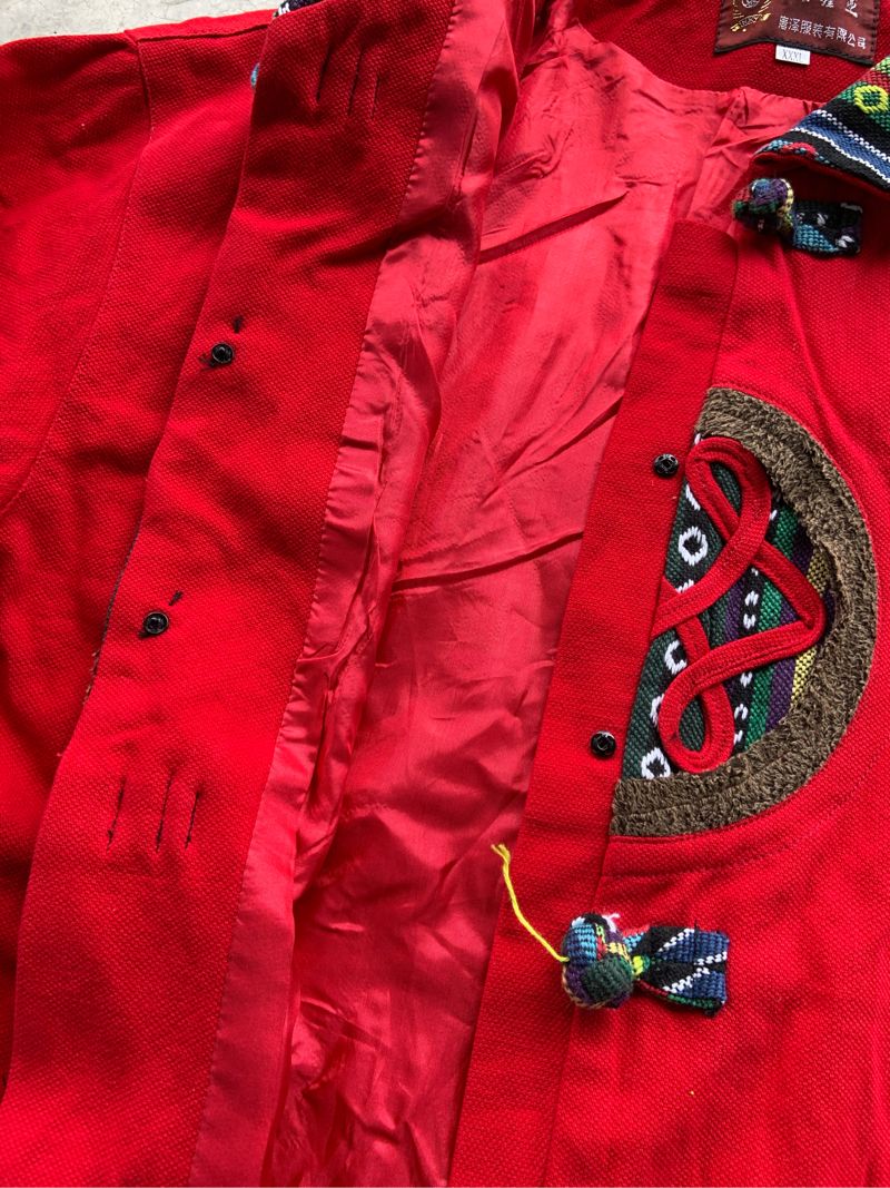 Red Navajo Collar Cheongsam Jacket, foto 4