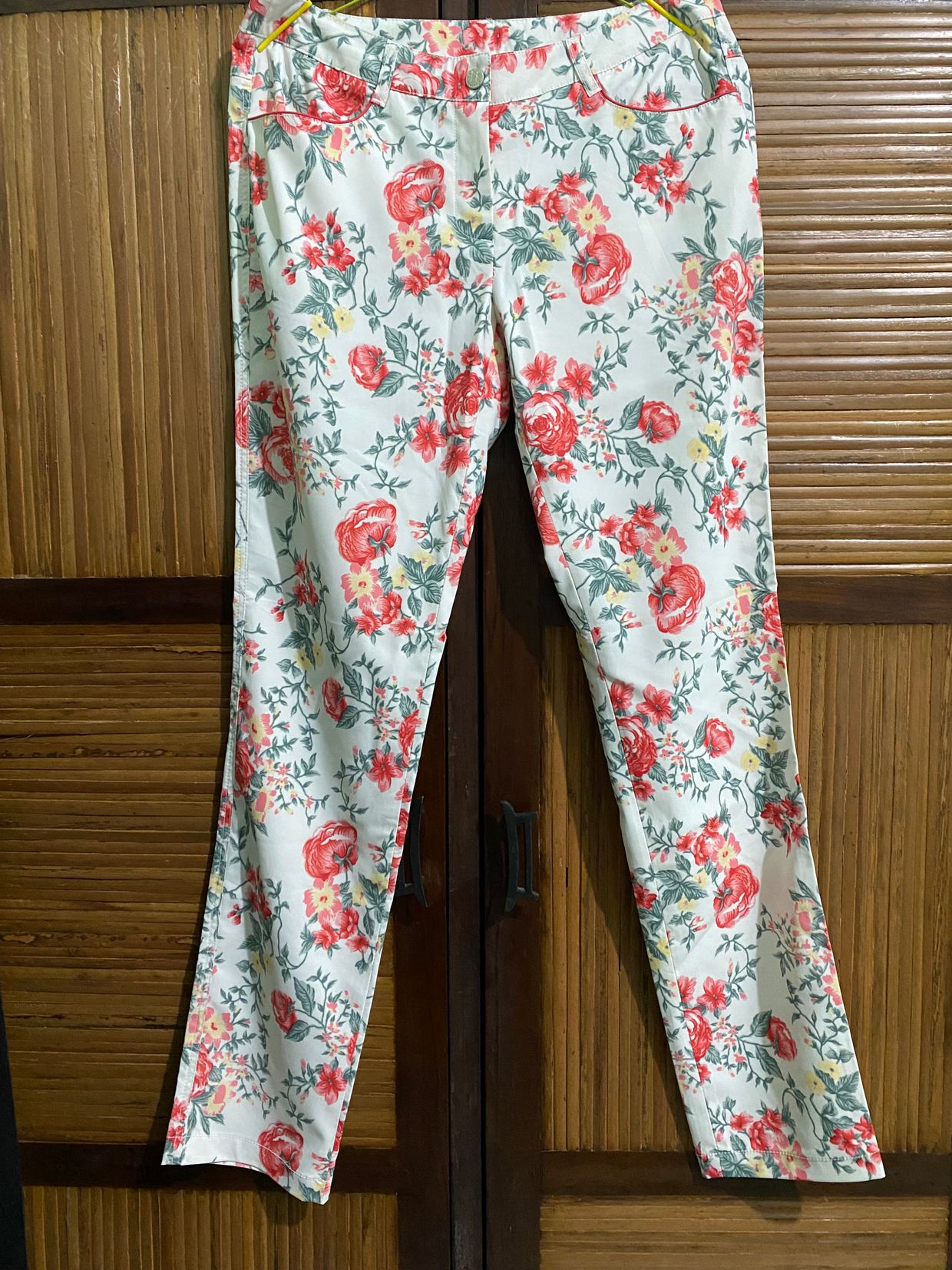 Vintage Floral Pants Bahan licin dan
