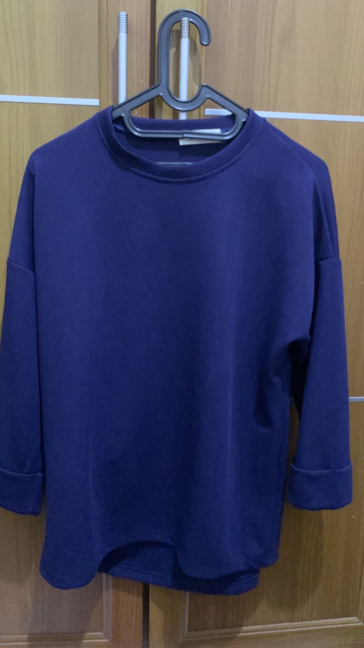 Casual Sweatshirt Wanita navy blue