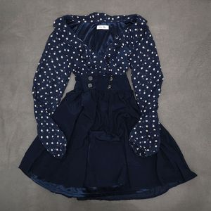 Japanese Brand Kawai Lolita Vintage Polka Mini Dress