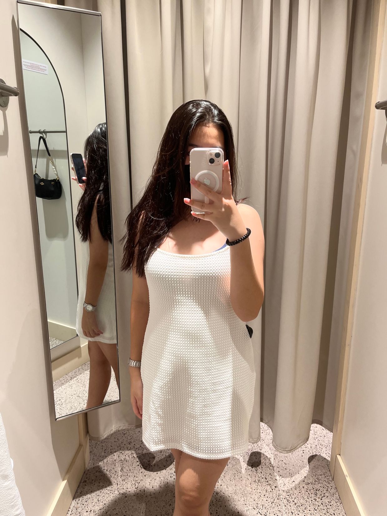 H&M Luxury Midi dress Wanita white