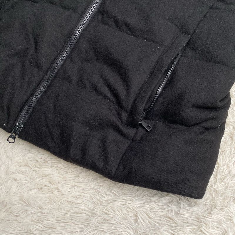 Uniqlo Wool Blend Outer Down Vest Rompi 67 Black, foto 7