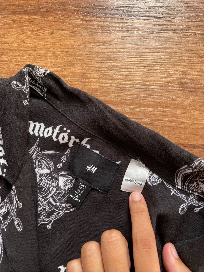 button up shirt hnm x motorhead, foto 2