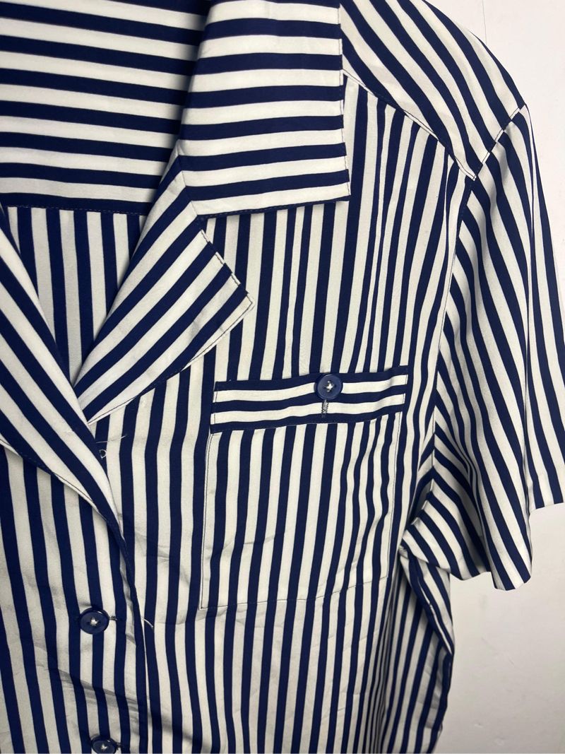Kemeja collar vintage salur, foto 5