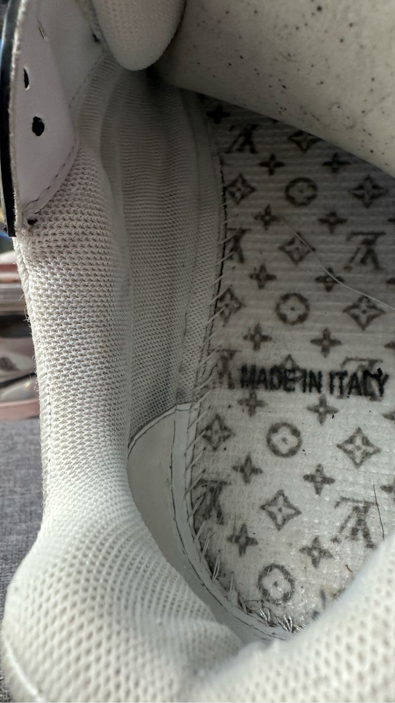 LOUIS VUITTON TRAINER MONOGRAM DENIM WHITE BLACK PANDA , LOU, foto 9