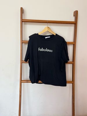 MANGO Padded Shoulder Shirt Black
