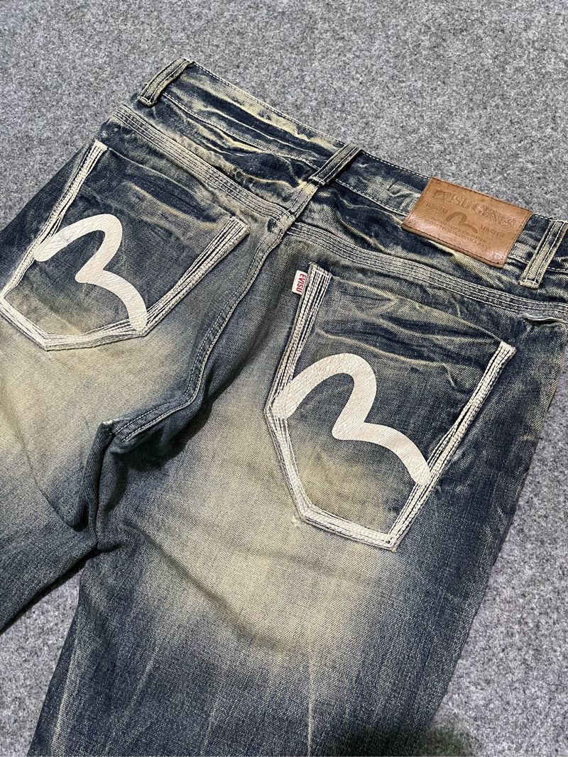 Celana jeans Evisu fading second, foto 3