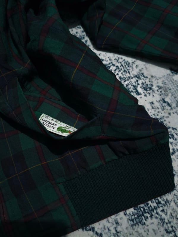 Reversible Jacket Lacoste Tartan Maroon, foto 3