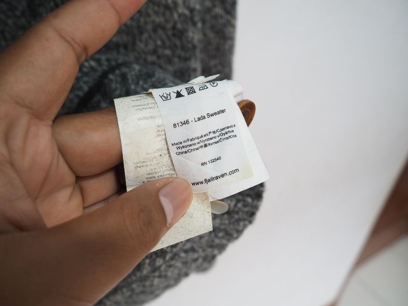 FJALLRAVEN LADA SWEATER WOOL BLEND GRAY SHAWL, foto 4