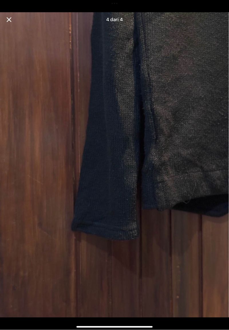 Cardigan Oneck hitam, foto 4