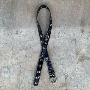 Vintage Roncato leather metal croco Belt