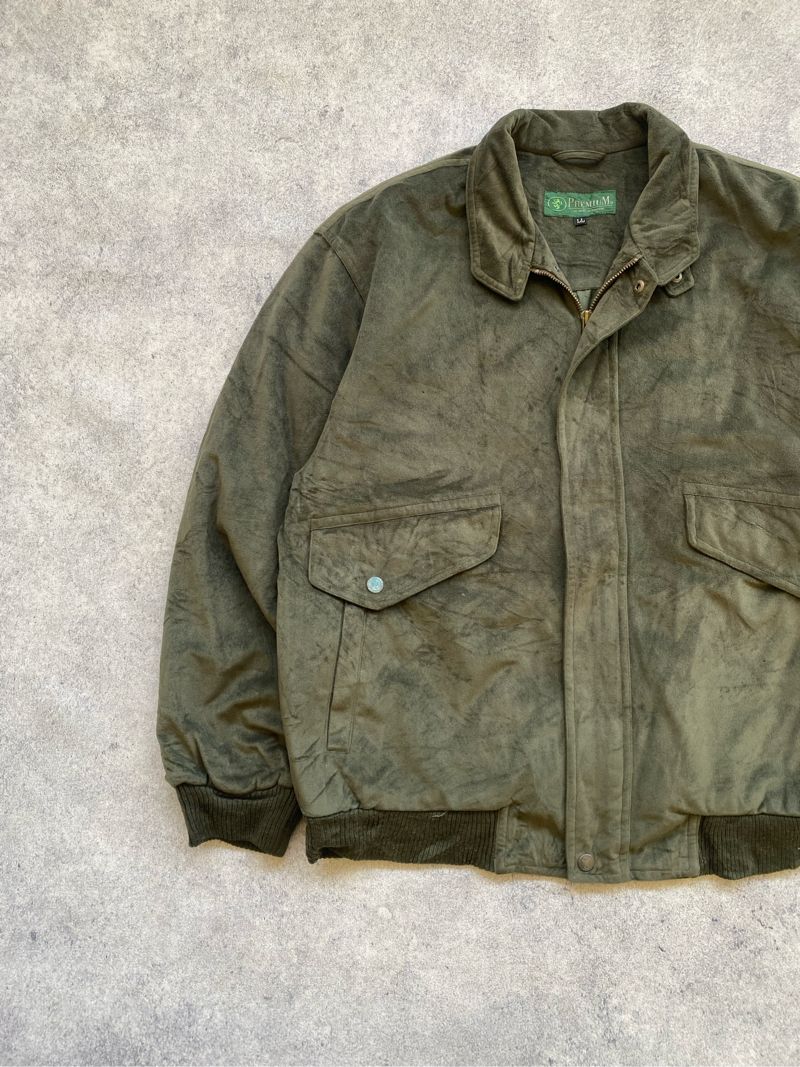 flight jacket Suede Mose green, foto 3