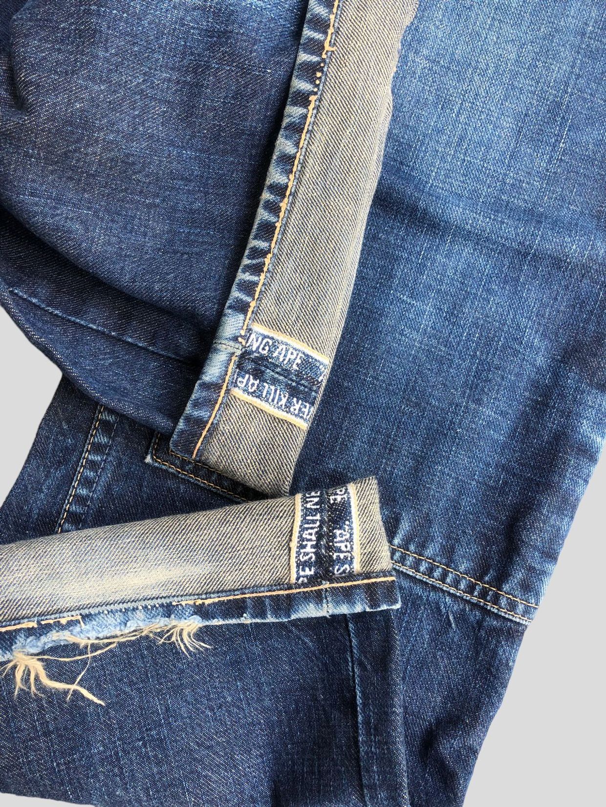 Vintage Bape Double Knee Denim Pants, foto 6