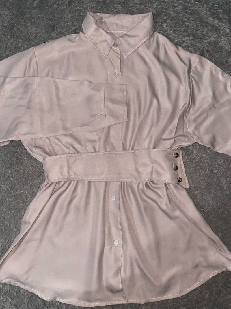 shirt blouse warna cream, foto 3