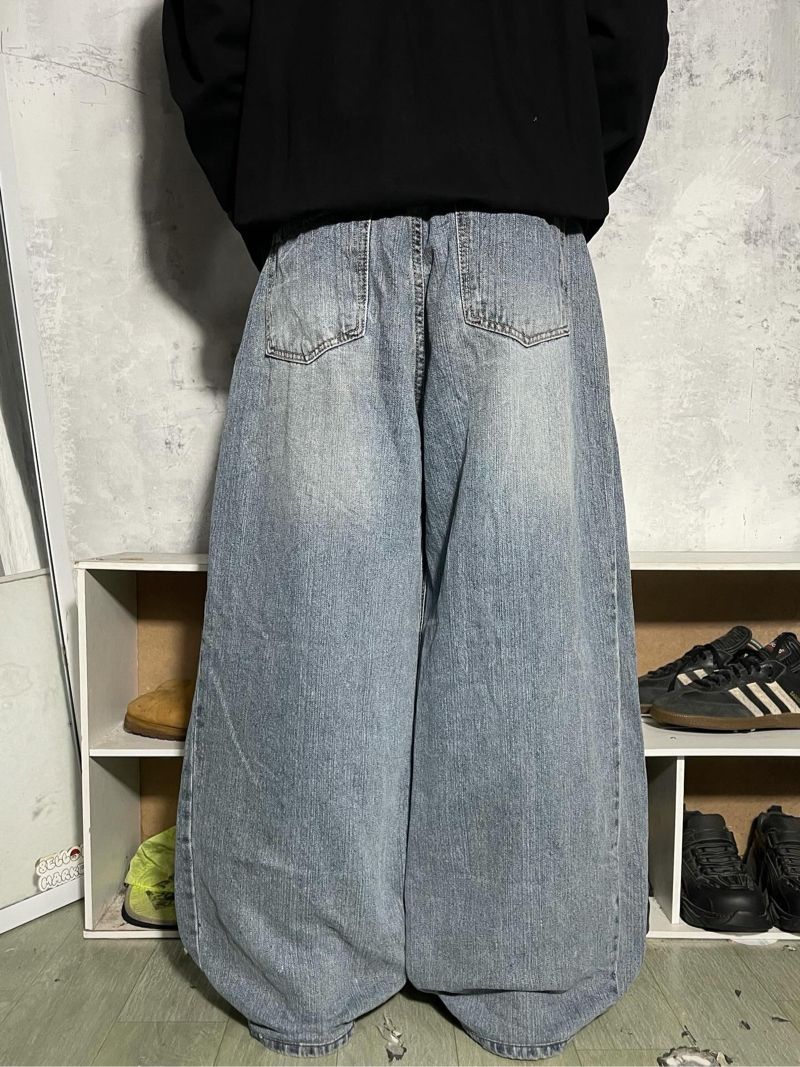 • "OOTJ" BAGGY BALLON JEANS BLUEWASHED VINTAGE •, foto 3