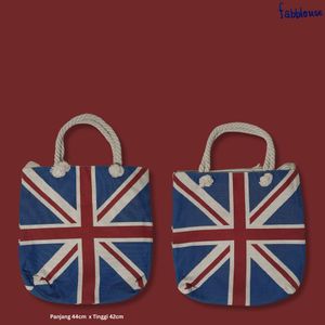 BUNDLING ONLY! Union Jack Canvas Tote Bag 3pcs