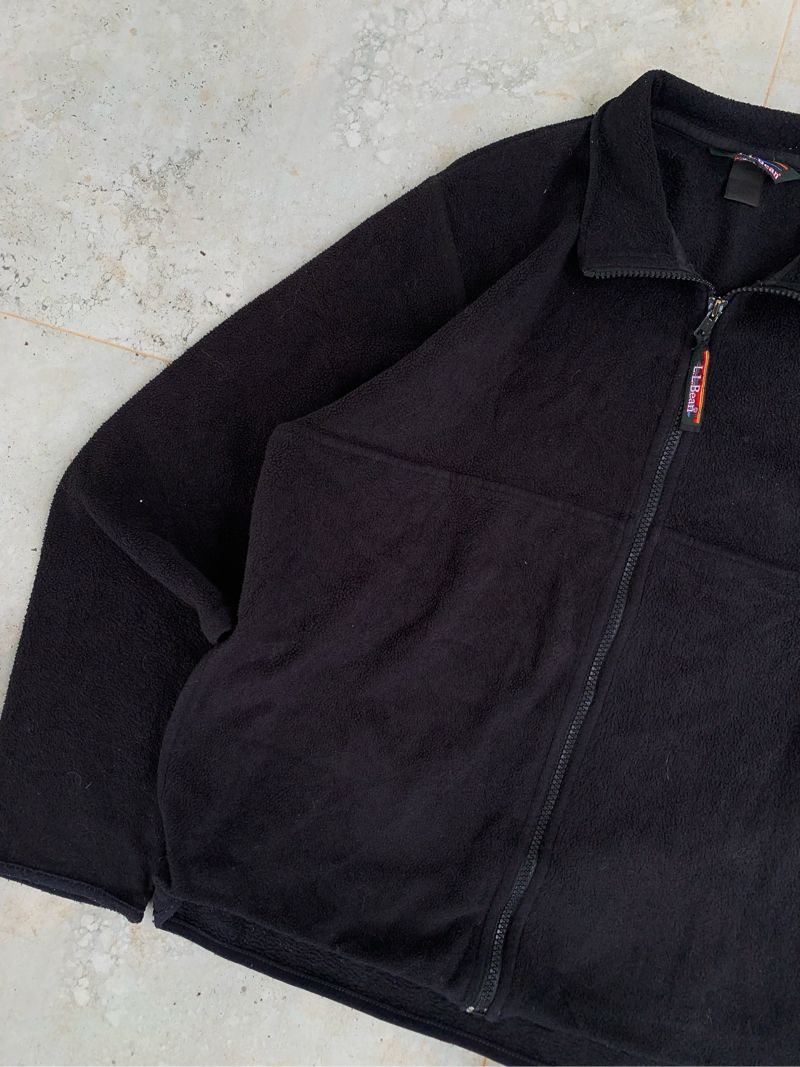 Vintage 90's LL Bean Black Full Zip Fleece Jacket, foto 4