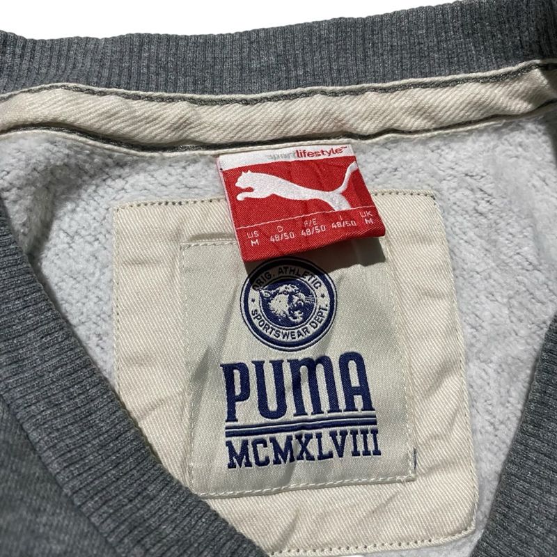 Puma athletic logo grey crewneck, foto 5
