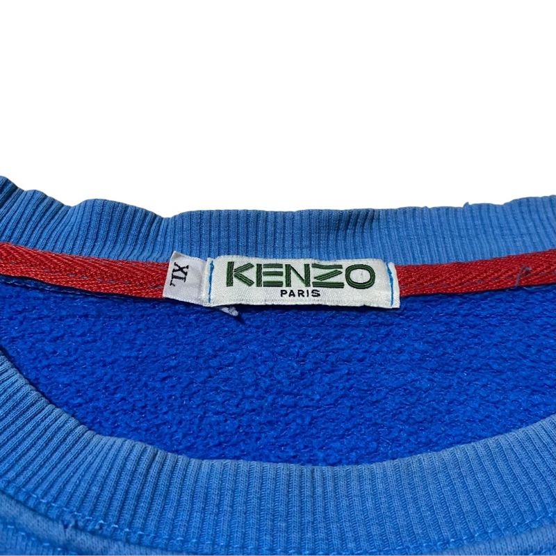Kenzo paris cotton blue crewneck, foto 3