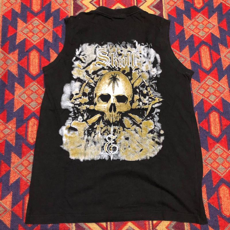 Vintage y2k Goth skull tanktop, foto 3