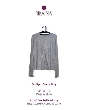 Cardigan Oneck Grey