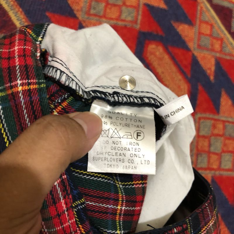 Y2k Super lovers tartan pants, foto 8
