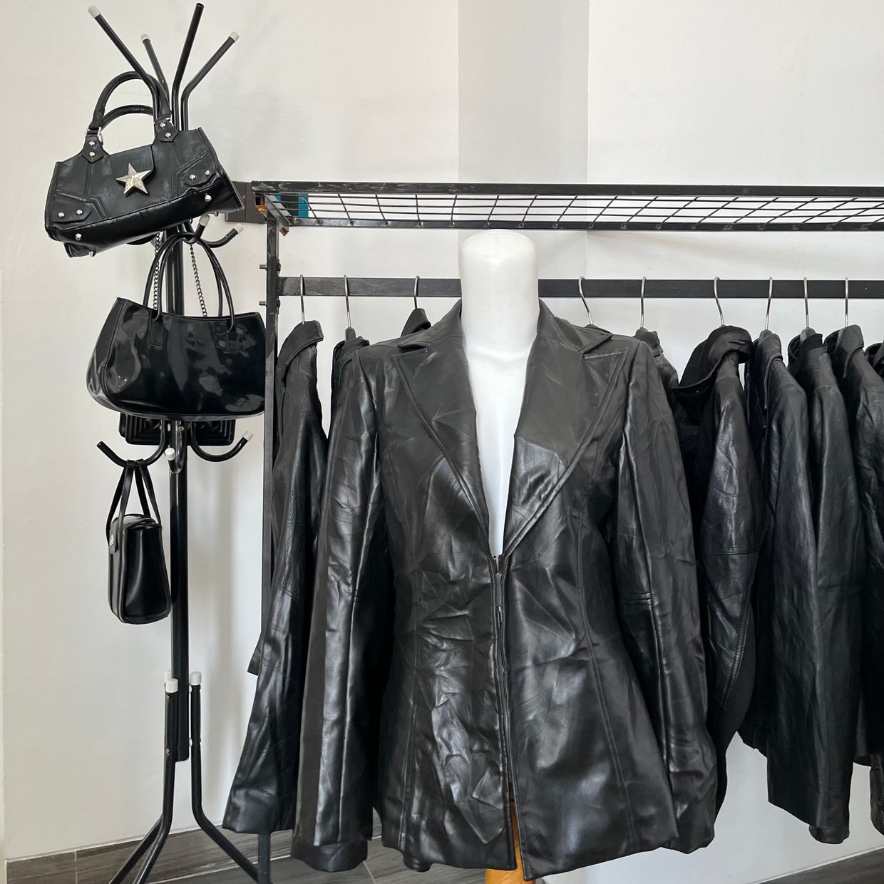 Y2K Casual Leather jacket Wanita black, foto 3