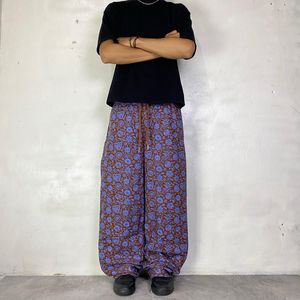 studioclip y2k baggy pants flowers motif